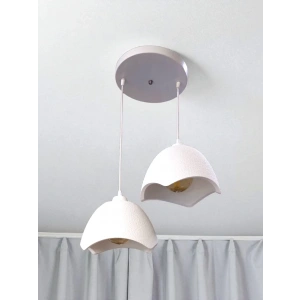 2li Beton Görünümlü Avize Oval/ Şapka