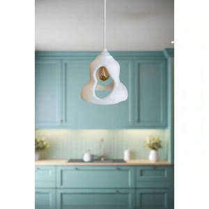 3D Beton Görünümlü Oyuk, Delikli Avize