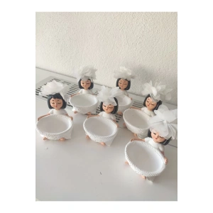 6 Adet Lokumcu Kiz Kahve Yanı Sunum Lokumluk