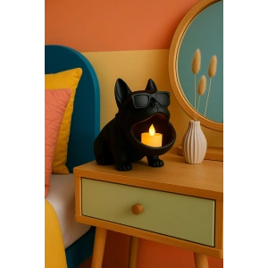3D Bulldog Köpek Mumluk