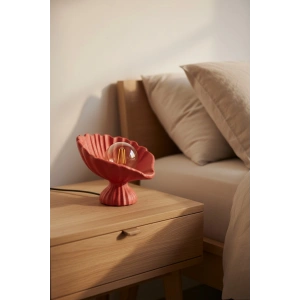 İstiridye Abajur Beton Görünümlü 3D 25 x 20 cm