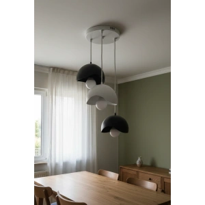 Siyah Beyaz 3Lü Beton Görünümlü Avize