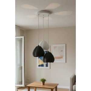 Siyah Beyaz Akış Formlu 3’lü Sarkıt Avize 25 x 20