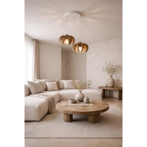 Kahverengi 2Li Taç Formlu Sarkıt Avize 25 x 25