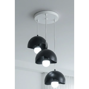 Siyah 3Lü  Beton Görünümlü Avize 25 x 25