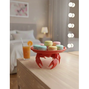 Yengeç Takı, Kahve Yanı Sunumluk Kırmızı