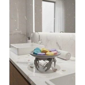 Yengeç Takı, Kahve Yanı Sunumluk Gri