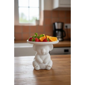 Beyaz Koala Figürlü Dekoratif Sunum 15 x 17