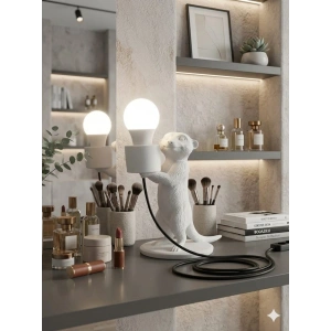 Beyaz Mirket Masa Lambası 14 x 12