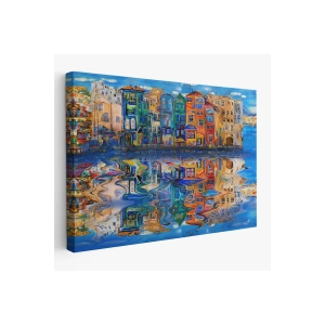 Amsterdam Hollada Şehir Yansıması Duvar Tablosu-1208