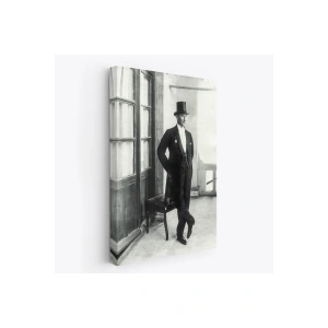 Atatürk Portre Tablosu Mustafa Kemal Atatürk Dikdörtgen Dekoratif Kanvas Tablo-CT-72
