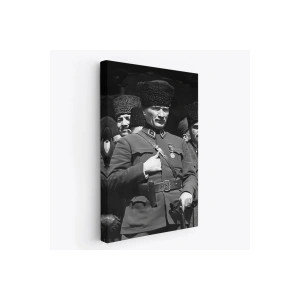 Atatürk Portre Tablosu Mustafa Kemal Atatürk Dikdörtgen Dekoratif Kanvas Tablo-EY-123