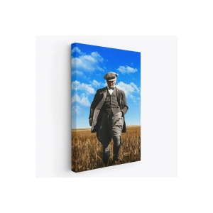 Atatürk Portre Tablosu Mustafa Kemal Atatürk Dikdörtgen Dekoratif Kanvas Tablo-FE-129