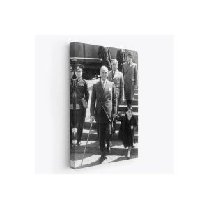 Atatürk Portre Tablosu Mustafa Kemal Atatürk Dikdörtgen Dekoratif Kanvas Tablo-FI-133