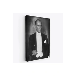 Atatürk Portre Tablosu Mustafa Kemal Atatürk Dikdörtgen Dekoratif Kanvas Tablo-FÖ-139