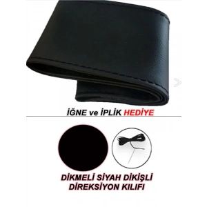 AUDI Q7 uyumlu araç,oto direksiyon kılıfı siyah dikiş