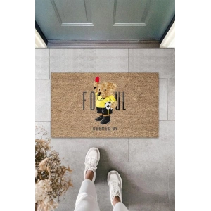 Bej Kapı Önü Paspası Hakem Ayıcık Desen  K-3344