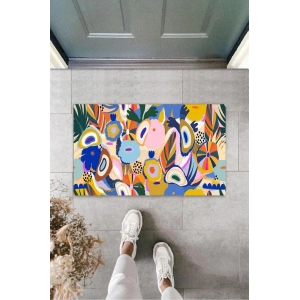 Çok Renkli Kapı Önü Paspası Modern Desen  K-3257