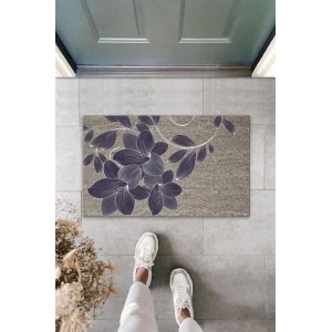 Dekoratif Dijital Baskı Gri Zambak Dış Mekan Paspas K-2099