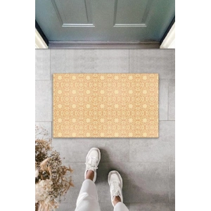 Dekoratif Dijital Baskı Pudra Daire Motif Dış Mekan Paspas K-2090