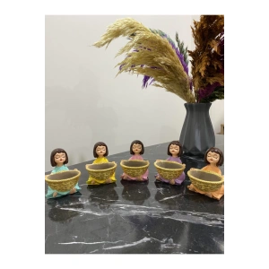 Dekoratif Lokumcu Kız 5li