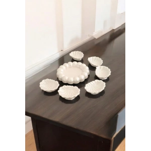 Dekoratif Papatya ve Midye Sunum Seti