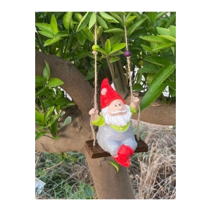 Dekoratif Sallanan Cüce Bahçe Balkon Süsü (9x13 Cm)