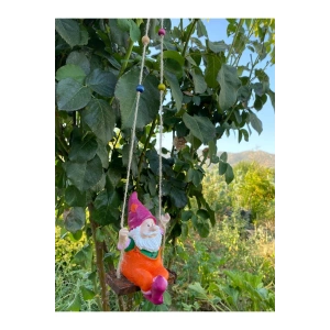 Dekoratif Sallanan Cücecikler  Bahçe Balkon Süsü (9x13cm)