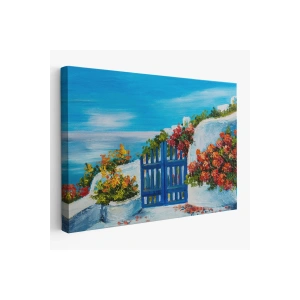 Deniz Manzaralı Bahçe Duvar Tablosu-1220