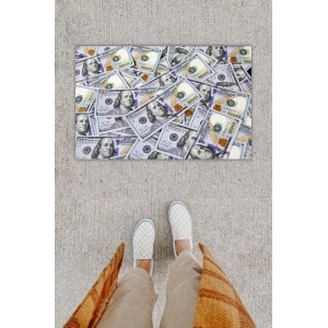 Dijital Baskı Dekoratif Dolar Çok Renkli Kapı Önü Paspası K-1242