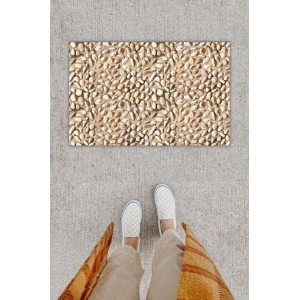 Dijital Baskı Dekoratif Taş Bej Kapı Önü Paspası K-1263