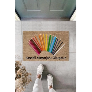 Dijital Baskı Kişiye Özel İç Kapı Dekorasyon Paspas  PS11235