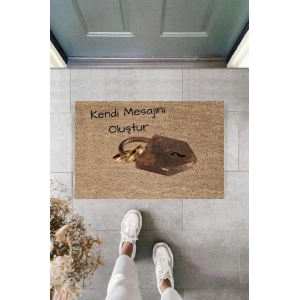 Dijital Baskı Kişiye Özel İç Kapı Dekorasyon Paspas  PS11254