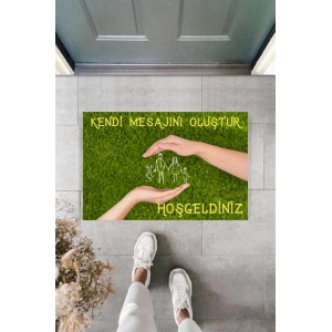 Dijital Baskı Kişiye Özel İç Kapı Dekorasyon Paspas PS11306