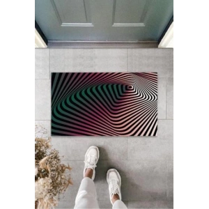 Dijital D Spiral Siyah-Pembe Kapı Paspası Dış Mekan Paspas K-3170