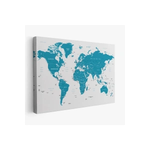 Dünya Haritası  Dekoratif Kanvas Tablo 1052