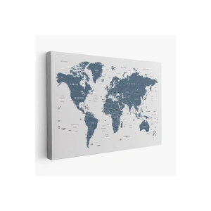 Dünya Haritası  Dekoratif Kanvas Tablo 1062