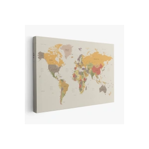 Dünya Haritası  Dekoratif Kanvas Tablo 1073