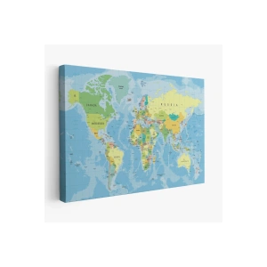 Dünya Haritası  Dekoratif Kanvas Tablo 1079