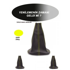 FIAT EGEA Uyumlu Araç,Araba,Oto vites körüğü sarı dikiş