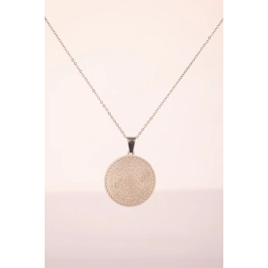 Gümüş Renk Cennetül Esma Yazılı Çelik Kolye Kararmaz Paslanmaz Zincirli Unisex Kolye