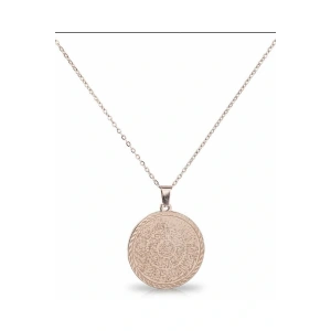 Gümüş Renk Hilye-i Şerif Yazılı Paslanmaz Kararmaz Çelik Kolye Çelik Zincir (Unisex)