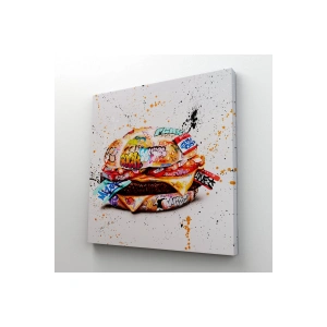 Hamburger Graffiti Kanvas Tablo, Banksy Sokak Graffiti Tablo-5344
