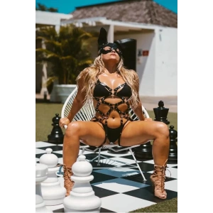 Harness Fantezi Takım Maske Body Tasma Seti