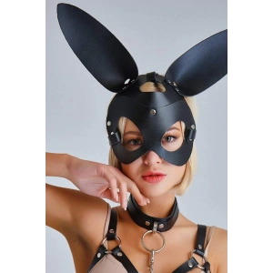 Harness Siyah Deri Vücut Body Maske Tasma Set Fantezi