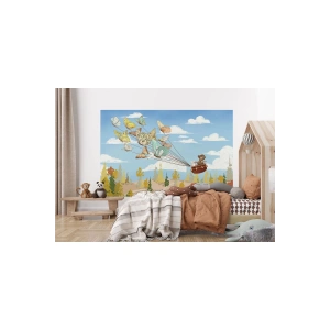 Hayvanları Uçuran Kelebekler Çocuk Odası Duvar Kağıdı-5607