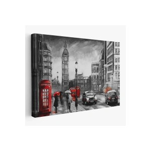 Ingiltere Londra Yağlıboya Görünüm Dekoratif Tablo-3543