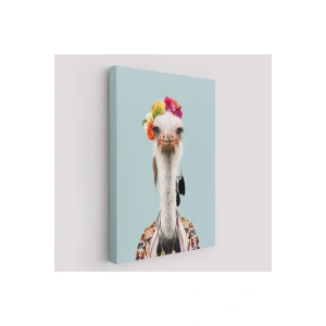 İnsan Kıyafetli Deve Kuşu Dekoratif Duvar Tablosu -6286