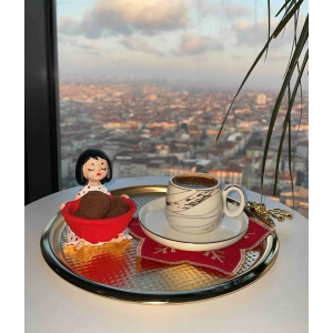 Kahve Yanı Sunumluk Lokumcu Kızlar 2Li Set (puantiyeli)