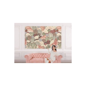 Kaktüs Desenli Duvar Kağıdı-5741